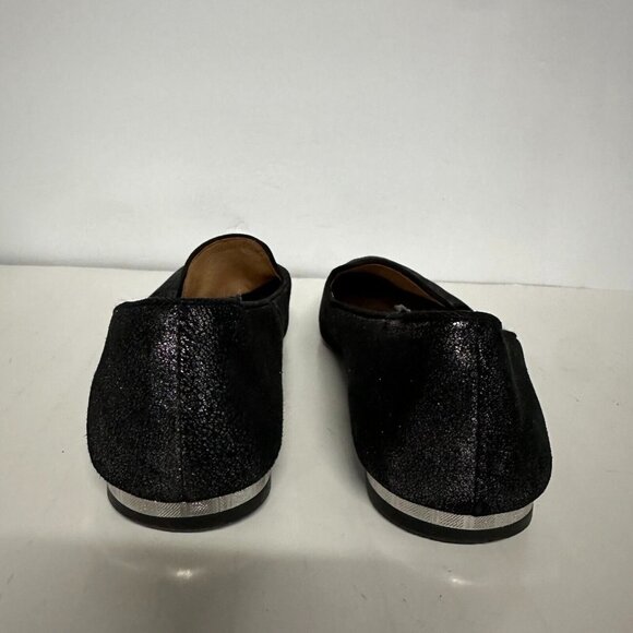 Coach Black Metallic Catrin Leather Slipper Loafers Womens 8.5 Career Classic - Picture 4 of 9